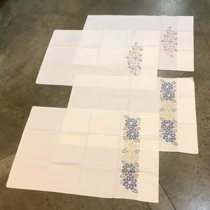 HAND STITCHED Standard size pillow cases (4 TOTAL)